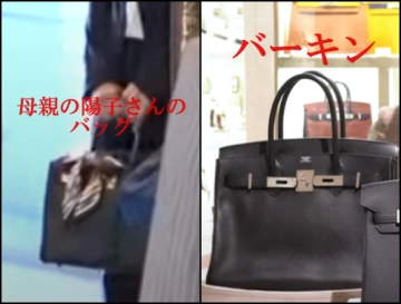 母親の陽子さんのバッグとバーキン比較